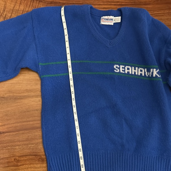 RARE VINTAGE Authentic NFL Seahawks Pro Line Wool Blend Sweater - Picture 9 of 11
